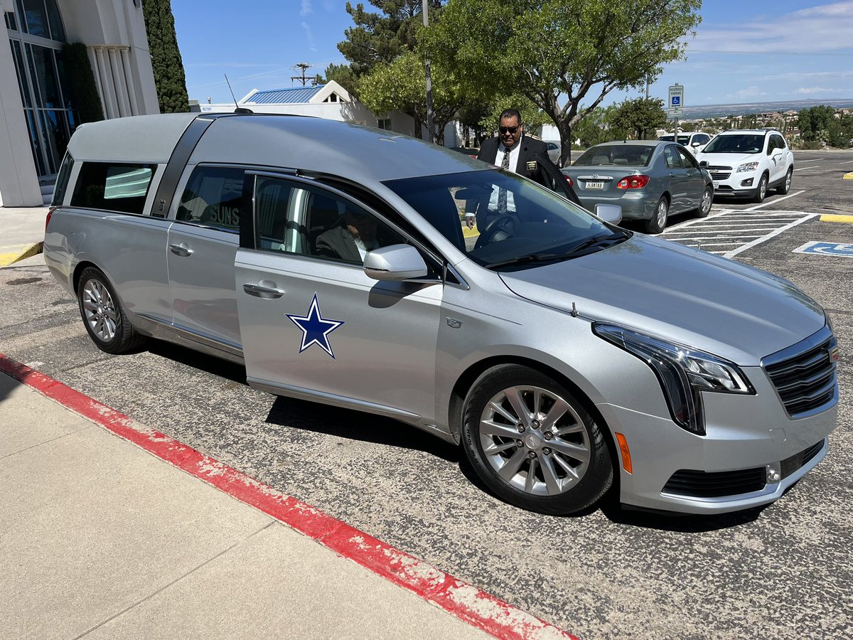 RaulNBCBoston's tweet photo. This month we said goodbye to my grandma who lived a joyous, amazing 94 years. She was the biggest @dallascowboys fan and I thought this was a beautiful touch at her funeral. I know she would have approved of this! Gonna miss you, Grandma. https://t.co/sJnepEhpjb