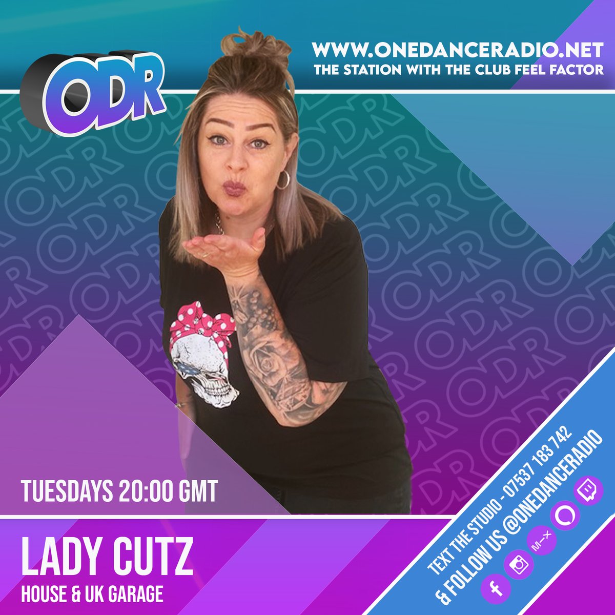 Lady Cutz Live Now 20:00 On onedanceradio.net Online number One, 07537183742  - #QuickRecord in Operation