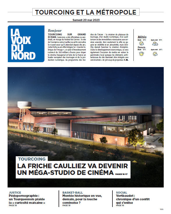 Bonjour ! Voici la Une de votre édition de ce samedi. Bonne journée !