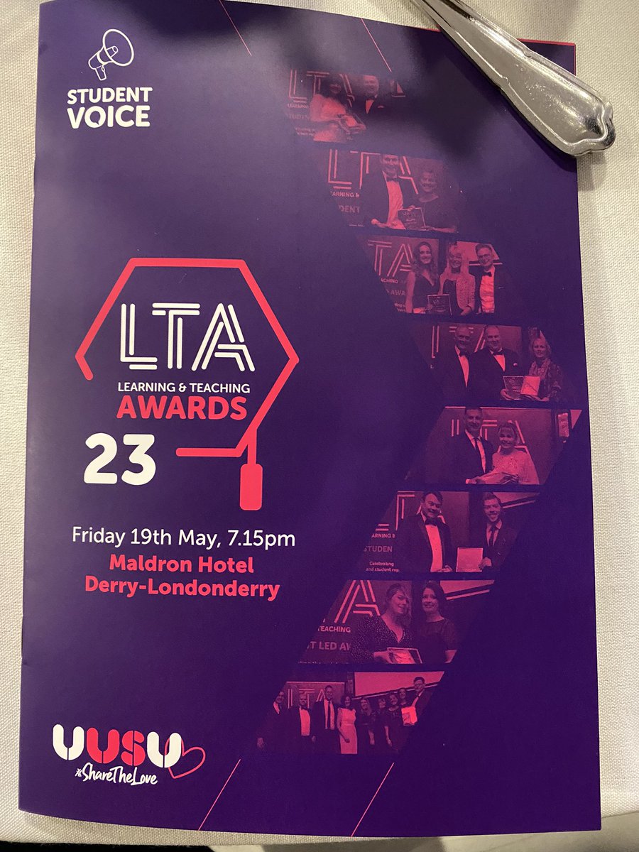 Delighted to be here at the UUSU LTA L&amp;T Awards <a href="/UUSU_Online/">Ulster Uni Students' Union</a>