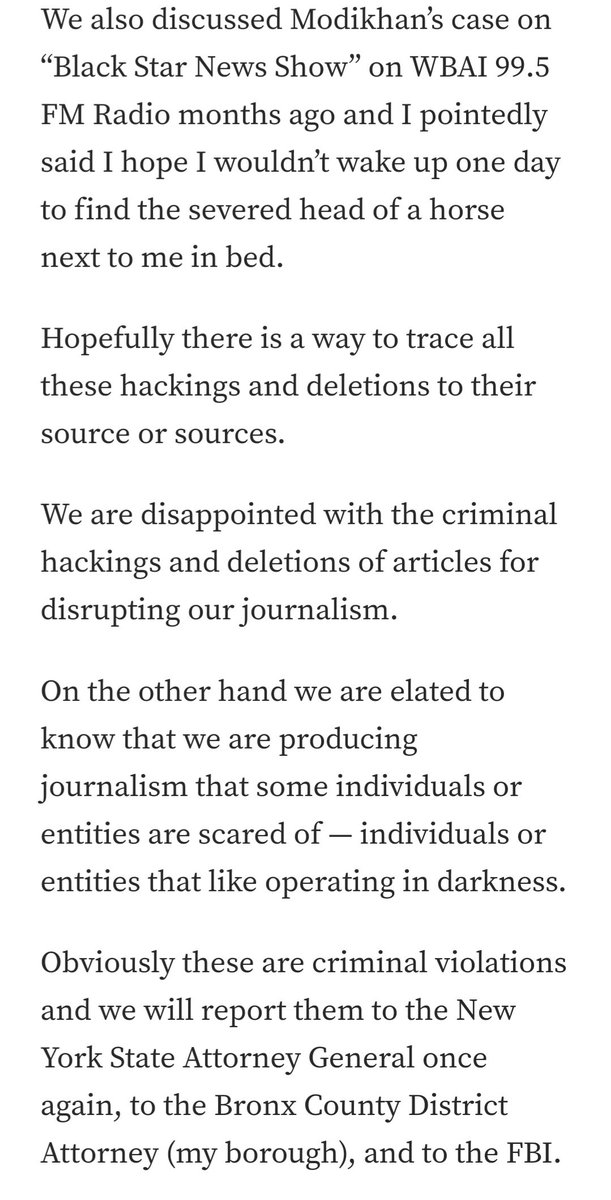 allimadi's tweet photo. People @NewYorkStateAG
#BlackStarNews victim of #cyberattack resulting in deletion of possibly tens of thousands articles including on alleged #judicial #corruption cases like #Ashmeen #Modikhan’s
https://t.co/V19Ns9N5sR https://t.co/2TDuMpW32q