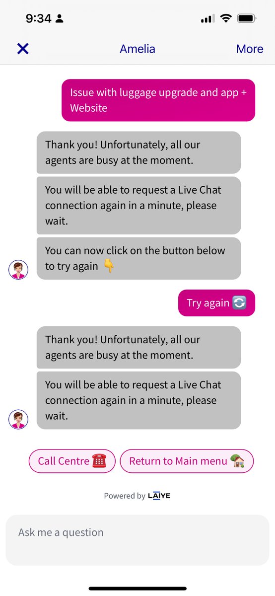 3917380B's tweet image. Don’t even bother trying, the live chat is literally not responding over a 24hr+ period. Consumer protection agencies should start investigating this #EUconsumerprotection