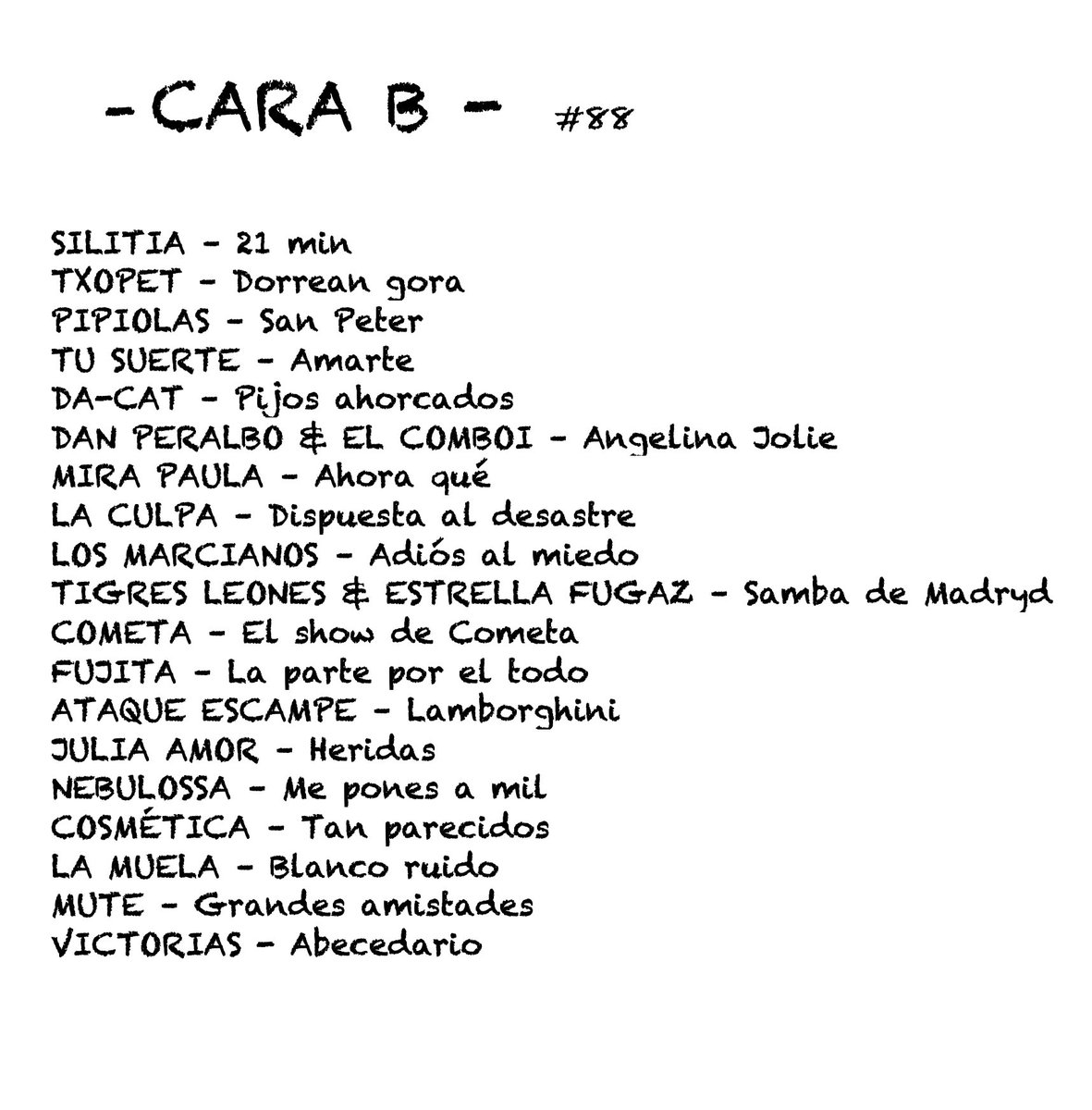 Sesion_CaraB's tweet photo. El miércoles tuvimos un programa muy variado. Ponte los cascos y compruébalo🎧
📈https://t.co/vGakX7S43a
Esta semana con:
#Silitia #Txopet @Pipiolasclub #TuSuerte @DacatOficial @danperalbo14 #ElComboi @mira_paula_ #LaCulpa @Marcianos_info #TigresLeones #LaMuela y más: https://t.co/FyFpy35ljh