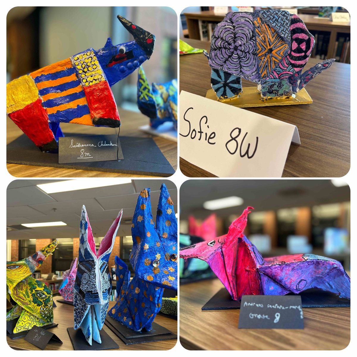 halifaxgrammar's tweet image. Grades 8 and 9 just finished their origami sculptures! We are amazed by the final products! Aren&apos;t you?
#GrammarProud #HalifaxGrammar #GrammarArts #origami #art