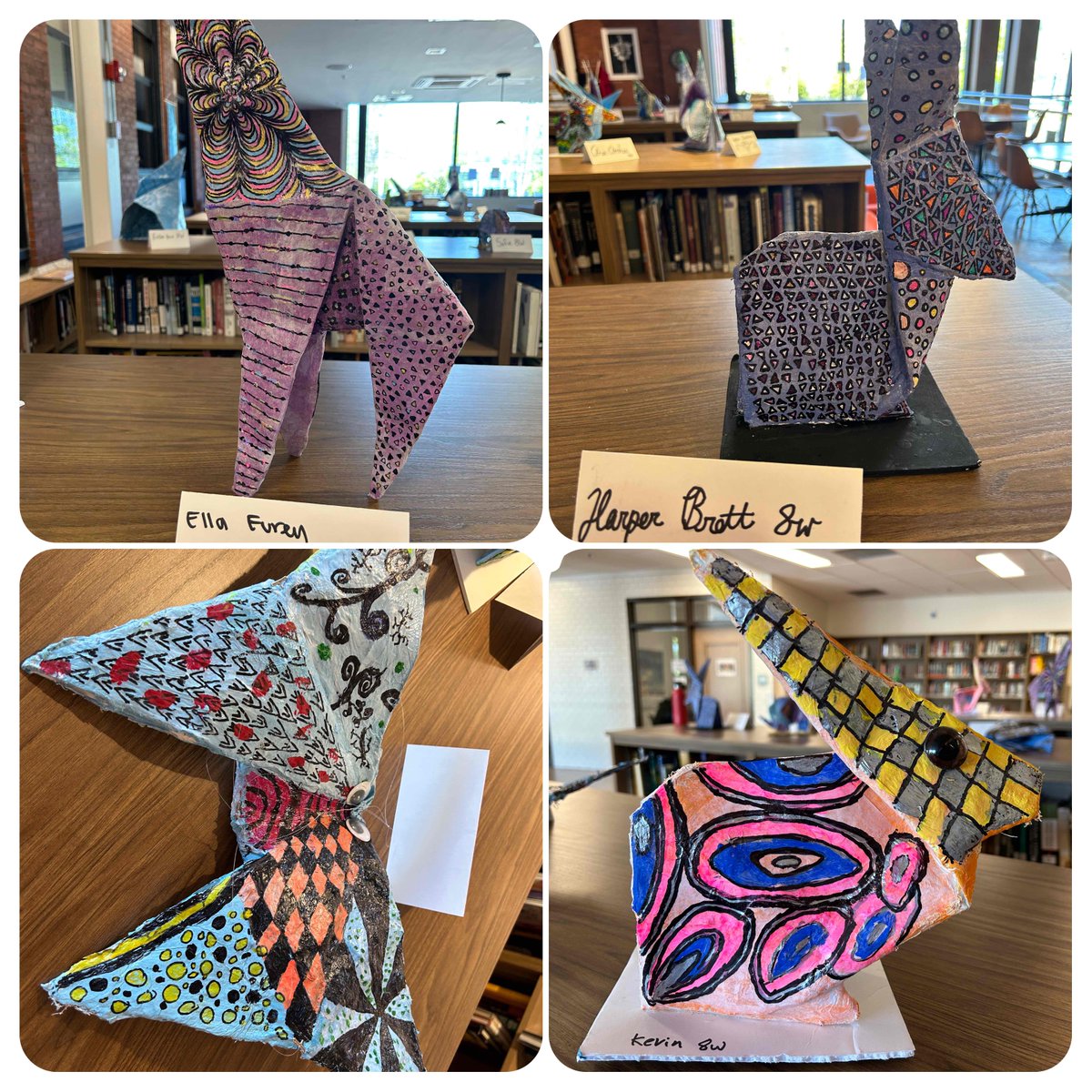 halifaxgrammar's tweet image. Grades 8 and 9 just finished their origami sculptures! We are amazed by the final products! Aren&apos;t you?
#GrammarProud #HalifaxGrammar #GrammarArts #origami #art
