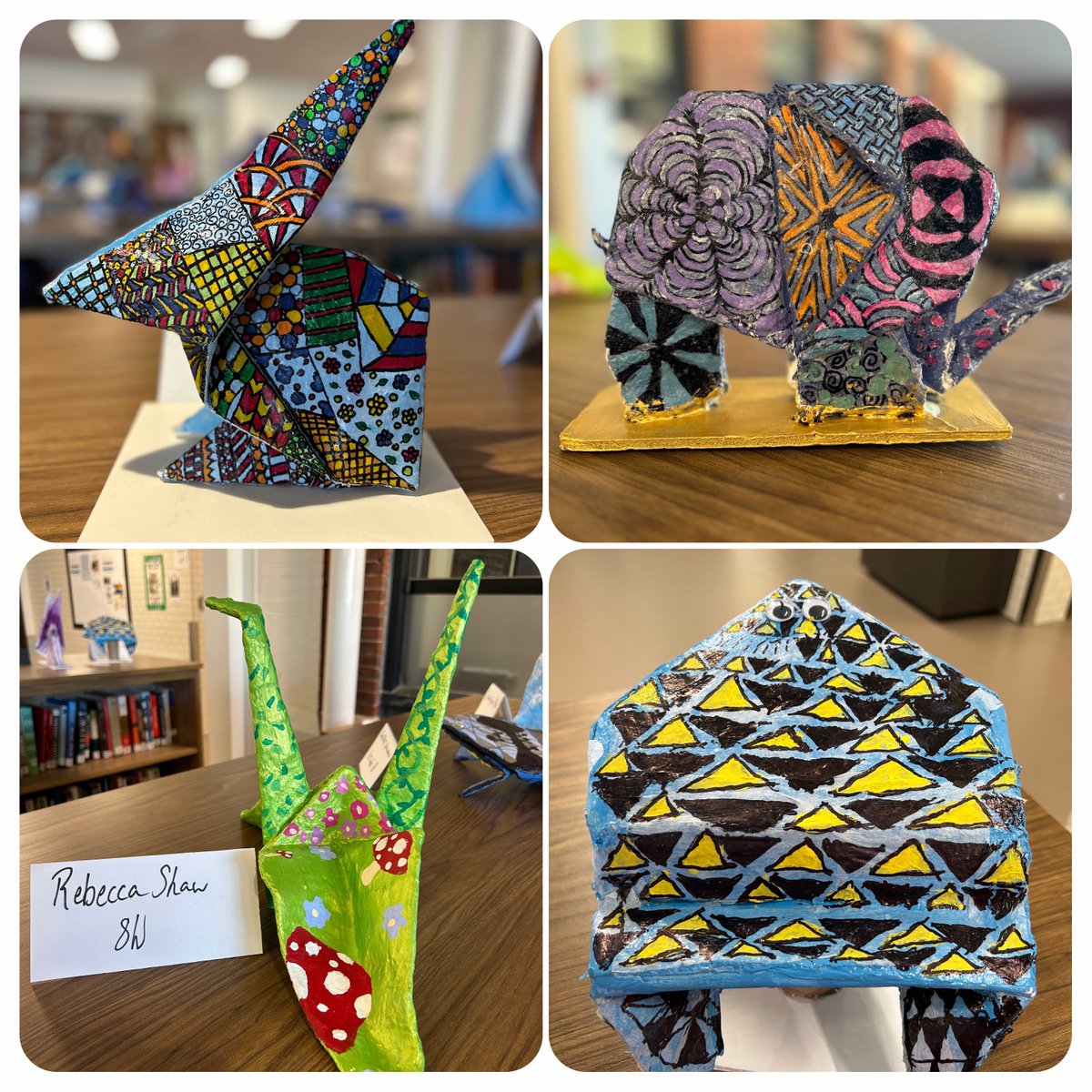 halifaxgrammar's tweet image. Grades 8 and 9 just finished their origami sculptures! We are amazed by the final products! Aren&apos;t you?
#GrammarProud #HalifaxGrammar #GrammarArts #origami #art