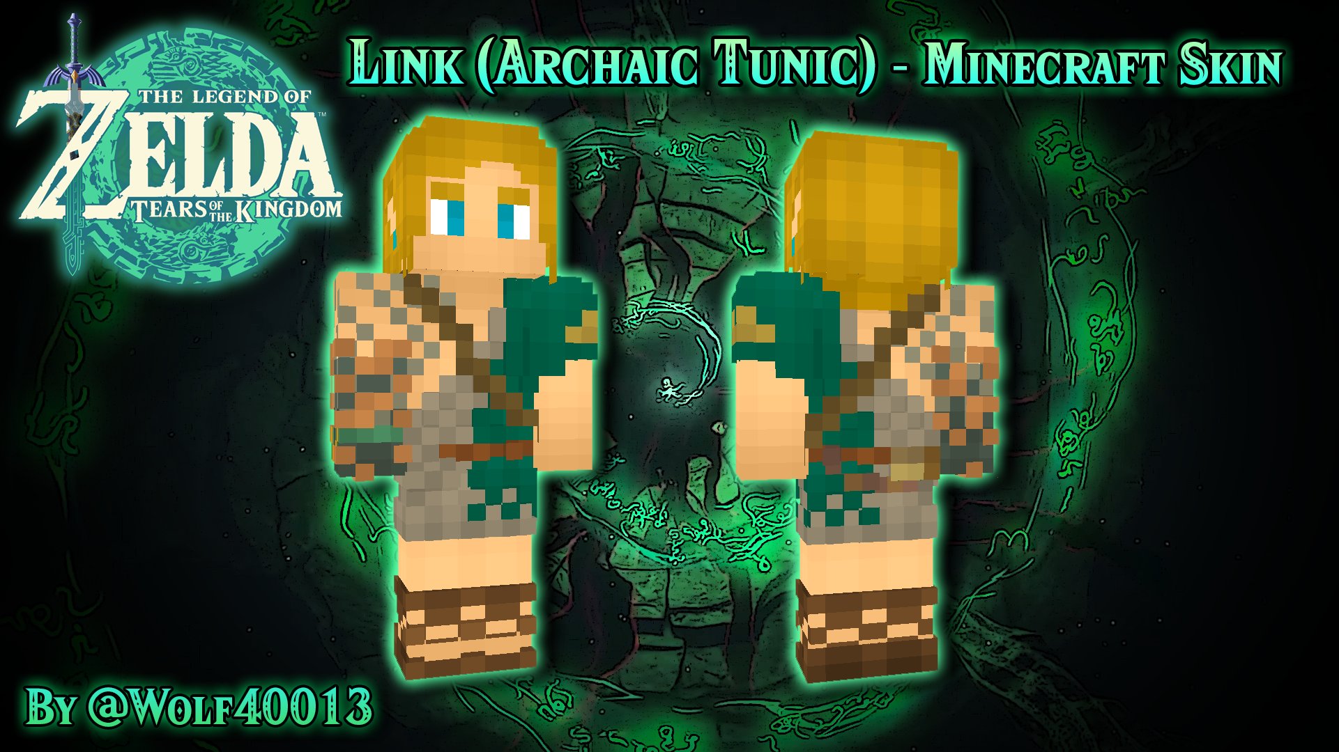 Link (Archaic Tunic) - The Legend of Zelda: Tears of the Kingdom - By  Wolf40013 Minecraft Skin