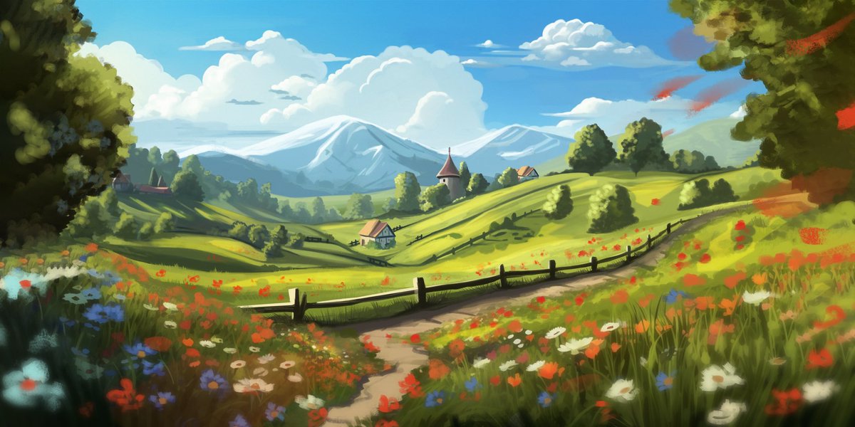 CIIllustrations's tweet photo. I love spring, with this symphony of vibrant blooms and nature’s verdant embrace and this kind of painting always brings me back to that feeling.

#natureart #supportartists #artillustration #digitalart #study #landscapes #digitalpainting #digitalillustration #digitalpaint https://t.co/De61Td4Qfk