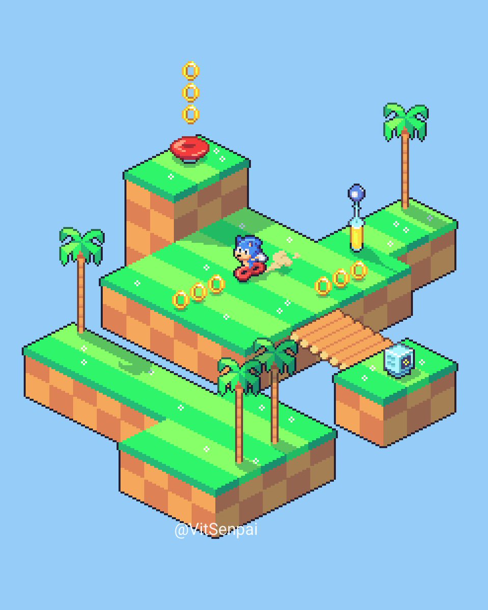 Isometric Green Hill Zone 🦔🌴
#pixelart #pixelartist #SonicTheHedgehog