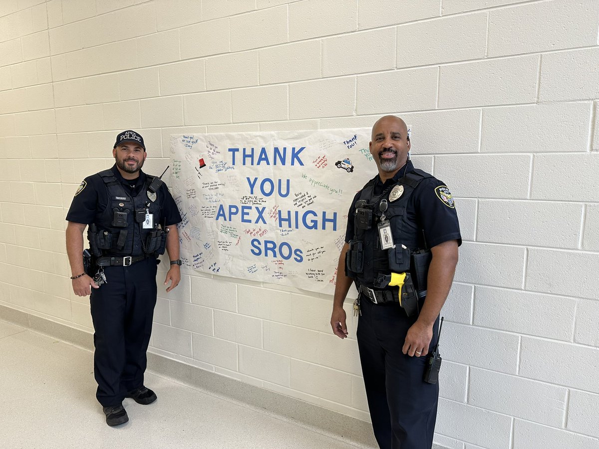 Happy #NationalPoliceWeek to the best SROs in the business! @ApexHighSchool @ApexPolice @WCPSS