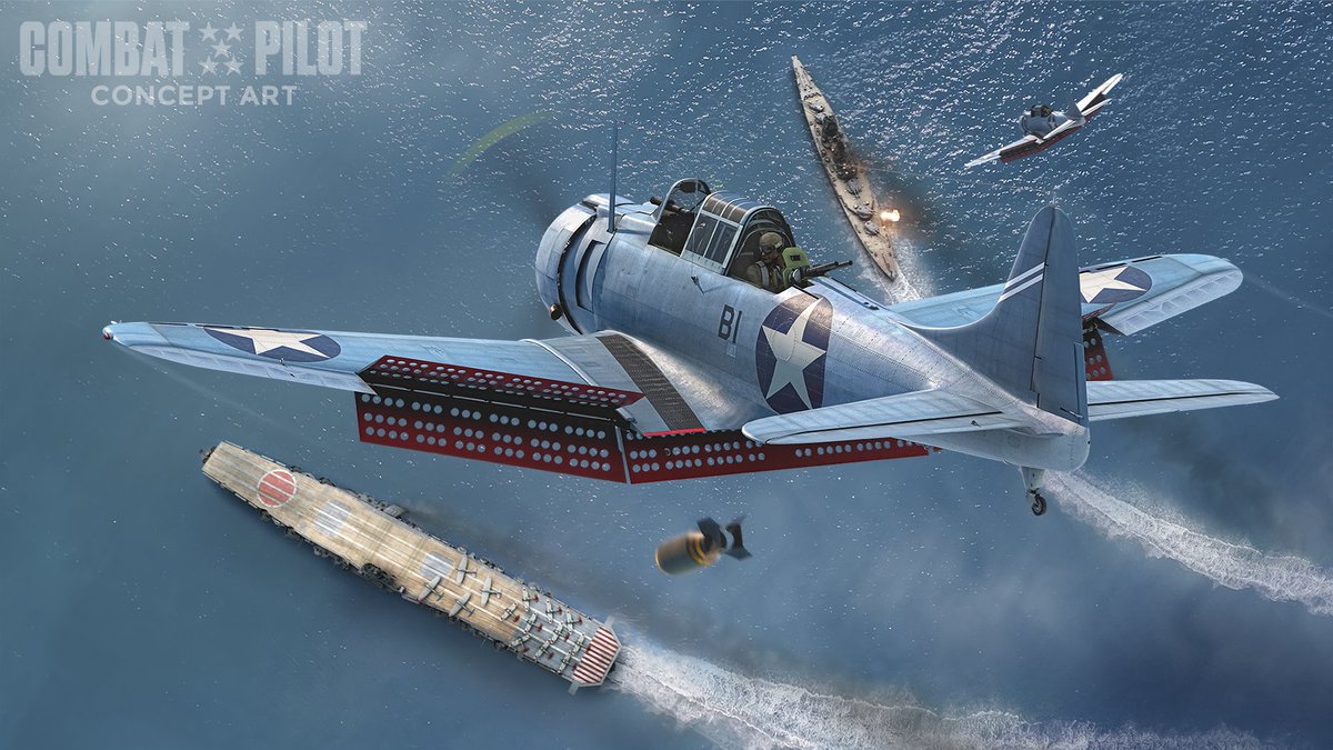 combatpilotsim's tweet photo. Oh and here is the Concept Art we commissioned to help give a sense for what we are making with Combat Pilot. Some beautiful scenes! Let's work hard to make these actual gameplay shots someday soon!

#combatpilot #ww2 #history #flightsim #pacific #flightsim #usnavy #japan https://t.co/ecQQolbsQY