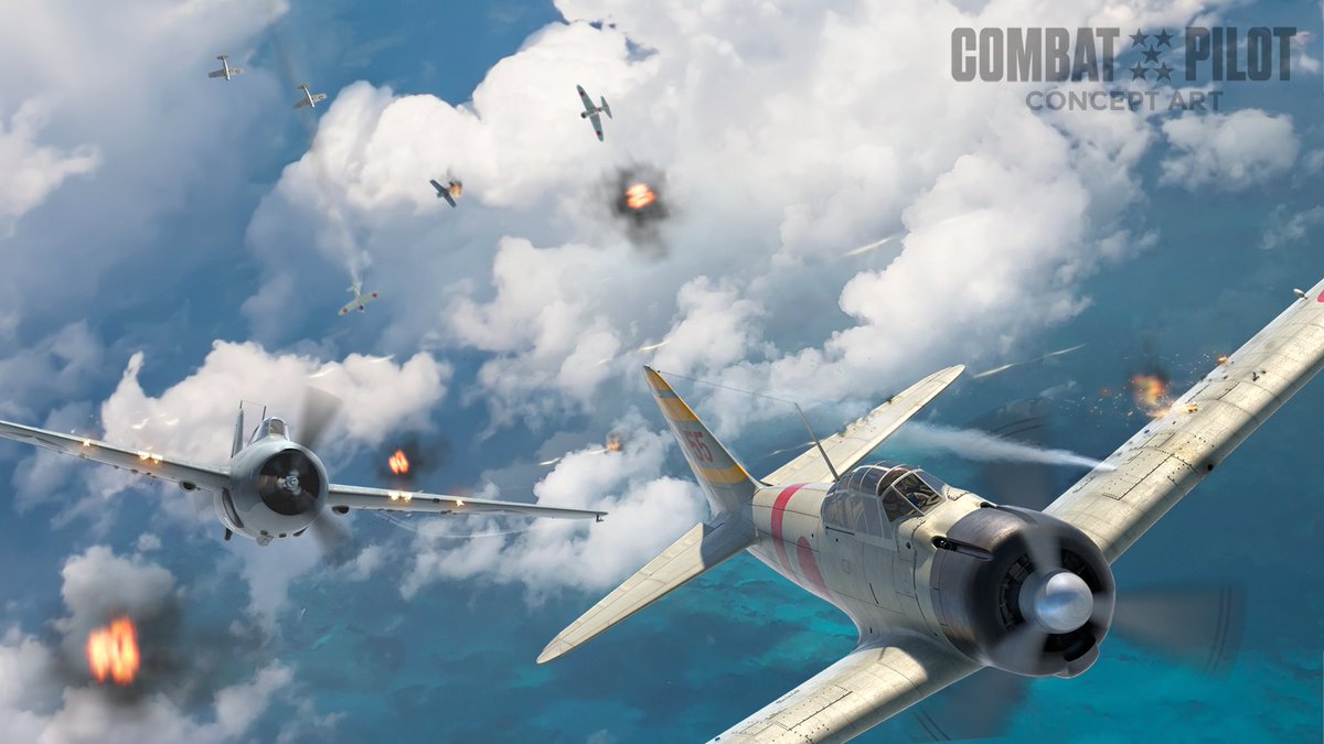combatpilotsim's tweet photo. Oh and here is the Concept Art we commissioned to help give a sense for what we are making with Combat Pilot. Some beautiful scenes! Let's work hard to make these actual gameplay shots someday soon!

#combatpilot #ww2 #history #flightsim #pacific #flightsim #usnavy #japan https://t.co/ecQQolbsQY