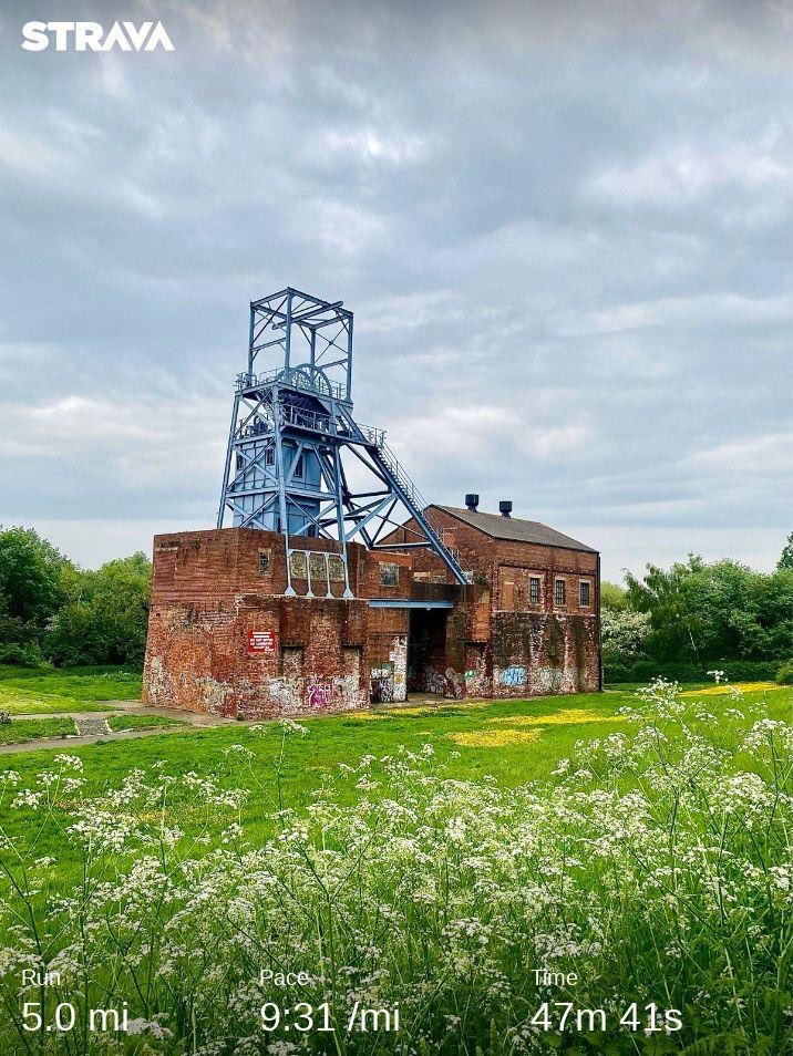 This evening’s run clocked up another 5 miles. 🏃‍♀️👟  

Now 62/100 Chipping away! 

I ran by Barnsley Main heritage site for my feature pic. How could I not get a mining reference in for a Yorkshire related challenge!

#LegsAndLaces #StepOutYorkshire