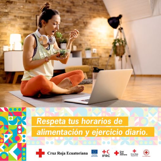cruzrojaecuador's tweet photo. #TeQueremosSano ❤️ 

Un horario irregular de comida es el enemigo número uno de la salud. Así que date tiempo para organizarte y procura que los alimentos que consumas estén balanceados  y que tu dieta no se base en comida rápida o sea rica en grasas y carbohidratos. https://t.co/uXQE4VL51X
