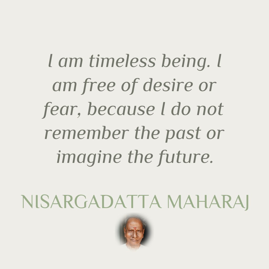 NonDualQuotes's tweet photo. I am timeless being. I a...

- Nisargadatta Maharaj

#nonduality #advaita #vedanta #advaitavedanta #spirituality #jnanayoga #selfrealization #enlightenment #spiritualawakening #nisargadatta #nisargadattamaharaj #srinisargadattamaharaj #iamthat #selfenquiry https://t.co/NzyQ7ftqkn