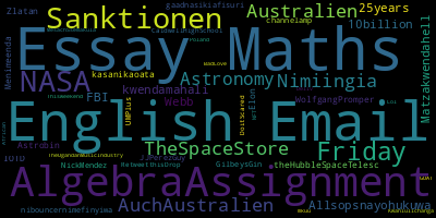 infokalyptisch's tweet photo. Trending in my timeline now:  #Essay (4)  #Maths (4)  #English (4)  #Email (4)  #AlgebraAssignment (3)  #Sanktionen (2)  #NASA (2)  #Friday (2) https://t.co/k8qoXSiKLv