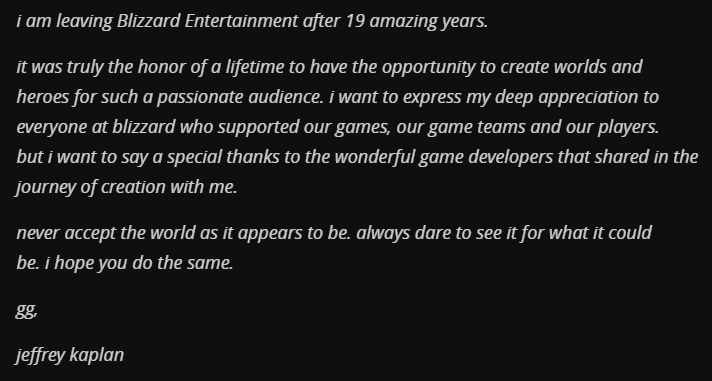 You know, I'm not the biggest fan of Kaplan, but maybe he knew something.