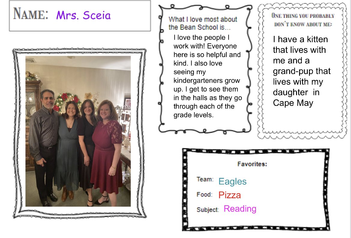 📣Staff Shoutout📣 Today’s shoutout one of our spectacular kindergartener teachers, 
Mrs. Sceia!