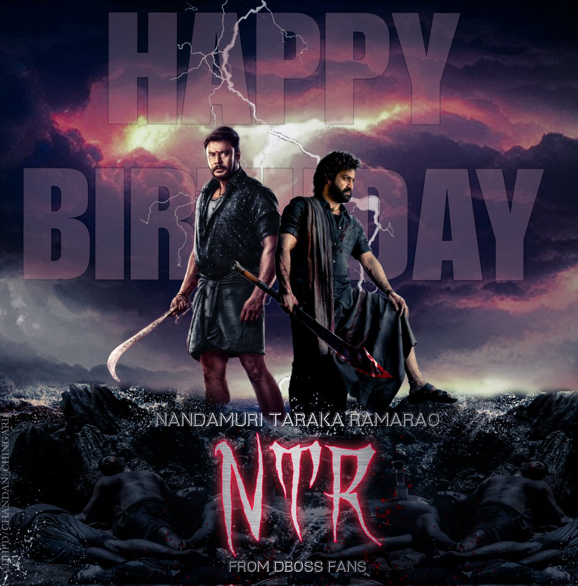 chandan_D8055's tweet photo. Wishing Young tiger @tarak9999 garu, a very happy birthday on behalf of #Dboss @dasadarshan Fans 🤗
.
Best wishes for #Devara &amp; future endeavours 🎉 
(DM for Without Watermark Pic)
#HappyBirthdayNTR #NTR30FirstLook #NTR #Kaatera https://t.co/aJK3yl0bYi