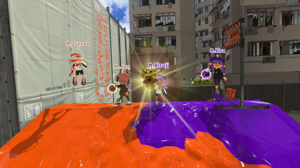 CapyHochadelSpl's tweet photo. We dinkled our way to victory, we won 5-1 against Leistungskurs! in @DSplatoonLiga. GGs to them! 
Roster:
@Zunnox_spl ready to jump!?
@Jan_fsh Spinning in the Washing machine
@pseudoschaf Rainmaker main
@LFeelinara we have no paint! https://t.co/XOMtoIZY4M