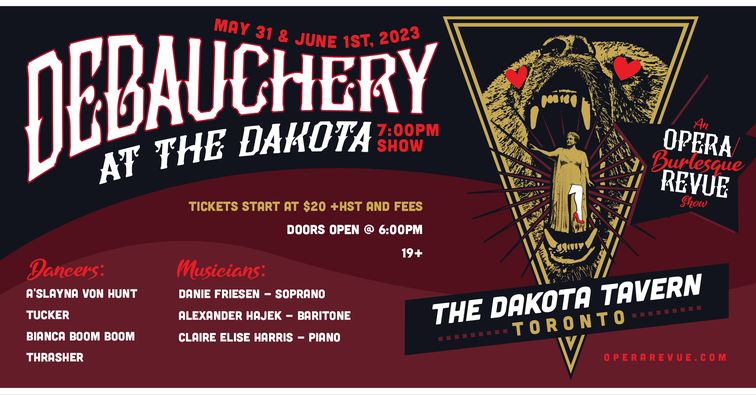 mrwillw's tweet image. Wednesday, May 31st and Thursday, June 1st
Pre-Pride Debauchery at the Dakota
249 Ossington Avenue

Doors open 6pm, Show 7pm.
Tickets are $20-$30. Guest Dancers: A'Slayna Von Hunt, Tucker, Bianca Boom Boom and Thrasher.

May 31 Tickets: bit.ly/3o25fUH
June 1 Tickets:
