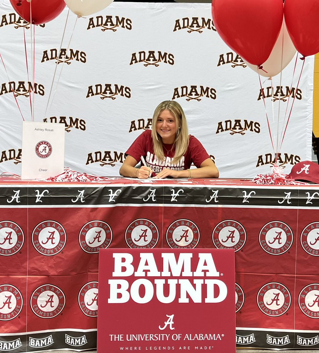 Congratulations to <a href="/ashleyrosati23/">Ashley Rosati</a> of <a href="/adams_cheer/">Rochester Adams Cheer 💍💍💍</a> who committed to the University of Alabama. Go Highlanders!