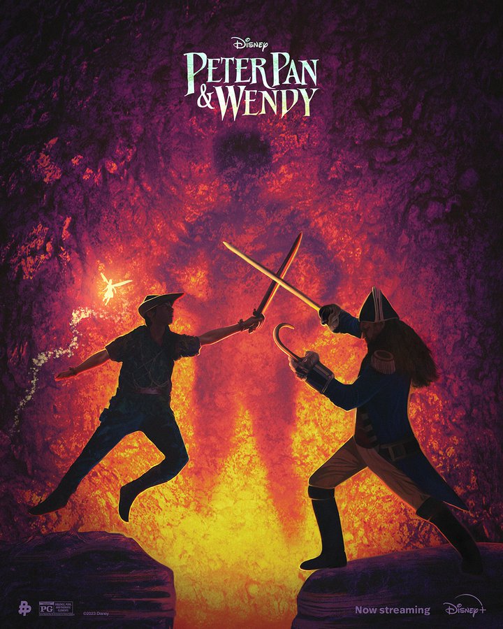 Creatieve posters van Peter Pan & Wendy op Disney Plus België