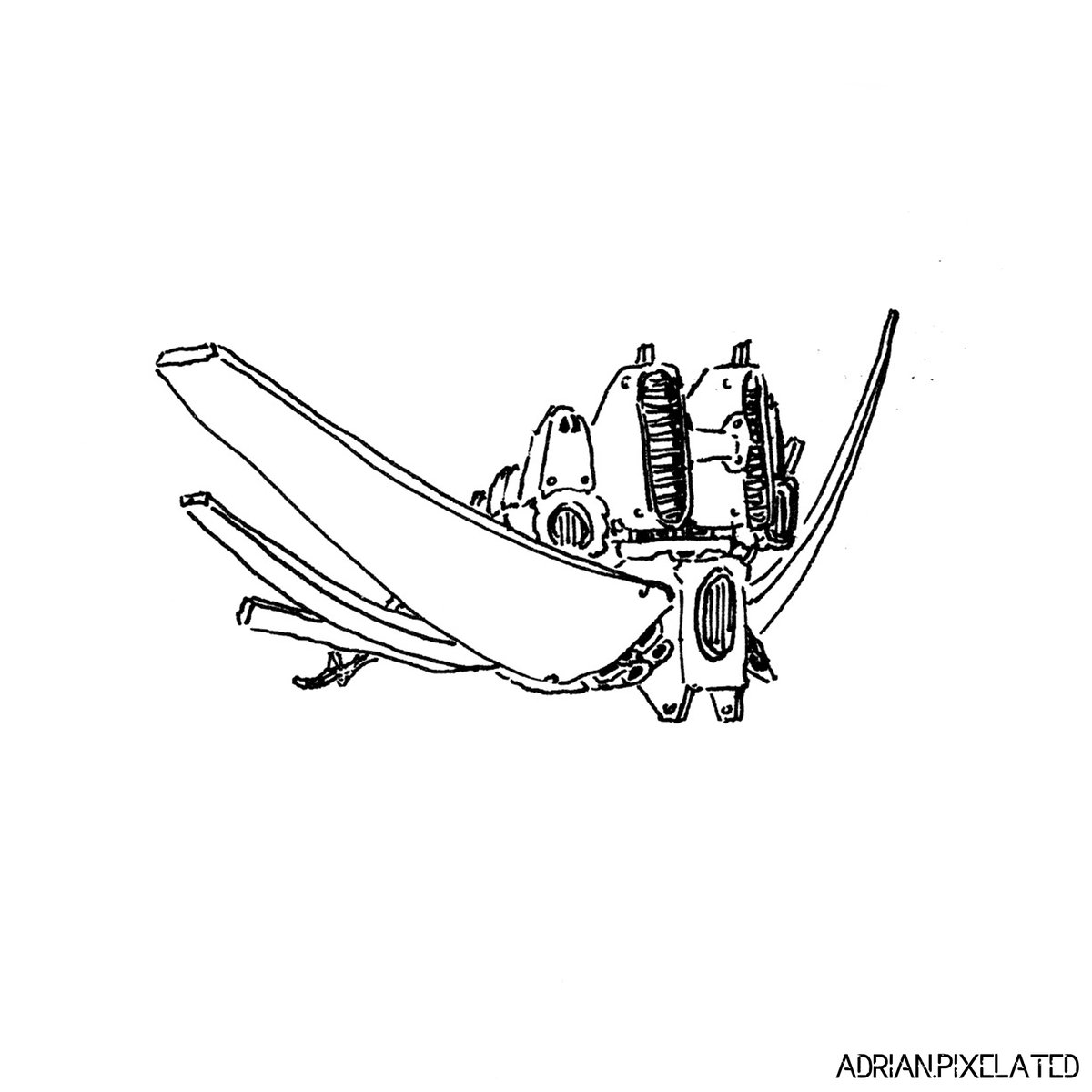 AdrianPixelated's tweet photo. Ink only sketch practice. Doing some more mecha design.
•
•
•
#scifi #mecha #art #robot #mechanics #conceptart #sketch #manga #mangaart #artoftheday #artofinstagram #dailydrawing #dailysketch #clipstudiopaint #comic #instaart #instaartist #inkart #digitalinking https://t.co/vIvPVWM5wE