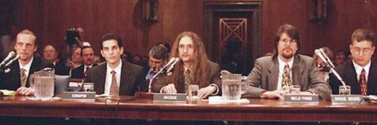 Today is the 25th anniversary of my testimony to the U.S. Senate as part of a group of 7 hackers from the L0pht. The hearings were titled, "Weak Computer Security in Government: Is the Public at Risk?" (cont)