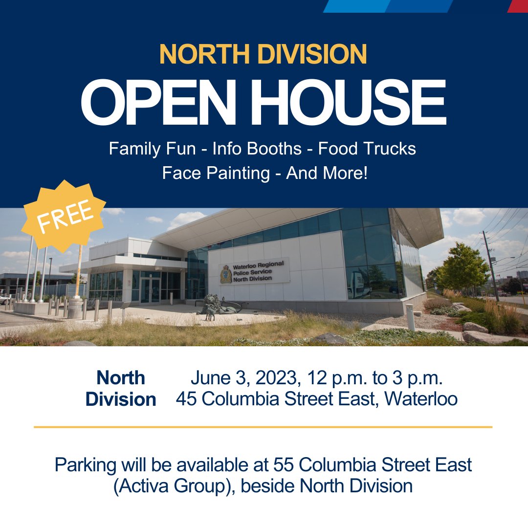 Join us at our North Division Open House on June 3, 2023, from 12 p.m. to 3 p.m.

Meet our members and enjoy info displays, food trucks, facing painting, and more.

Parking will be available at 55 Columbia Street East (Activa Group), beside North Division.