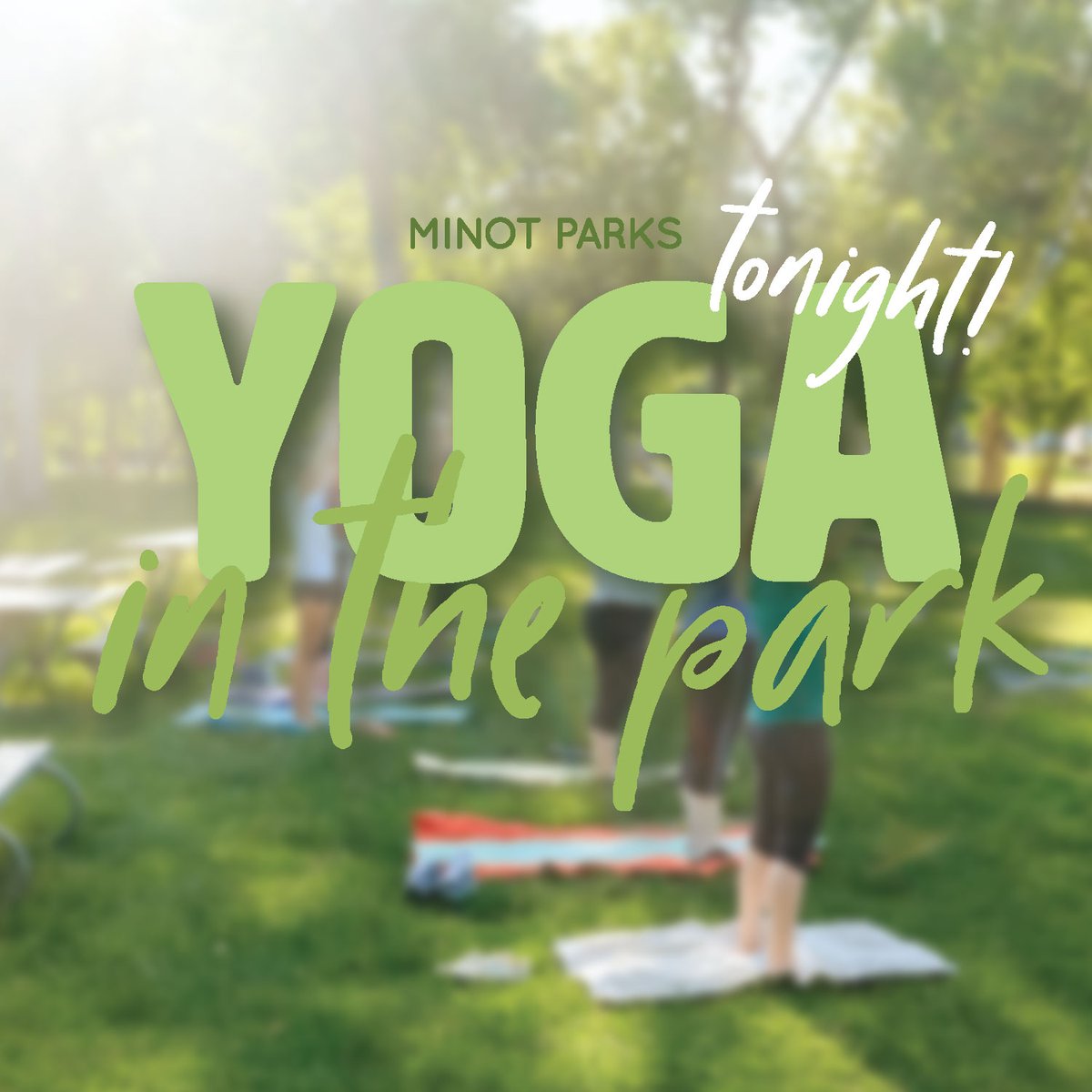 Come enjoy the beautiful weather and a free yoga class at Oak Park tonight! 🧘 Yoga in the Park starts at 7:00 pm and is open to all age levels and abilities.  Please bring your own yoga mat or towel.