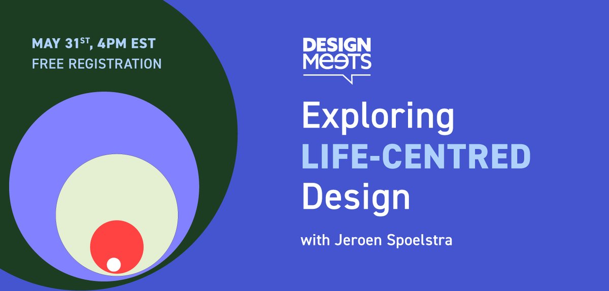 Get ready for the inspiring world of Life-Centred Design! Join us on May 31st at 4pm EST — we'll be chatting with the founder of the Life-Centered Design School: designmeets.ca/events/explori… #lifecentreddesign