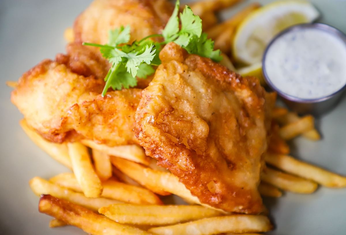 Come in for lunch today for this delicious special from 11:30 am - 2:00 pm! Enjoy our Beer Battered Fresh Cod with French Fries. Yum! #WildSea #LasOlas #RiversideHotel
