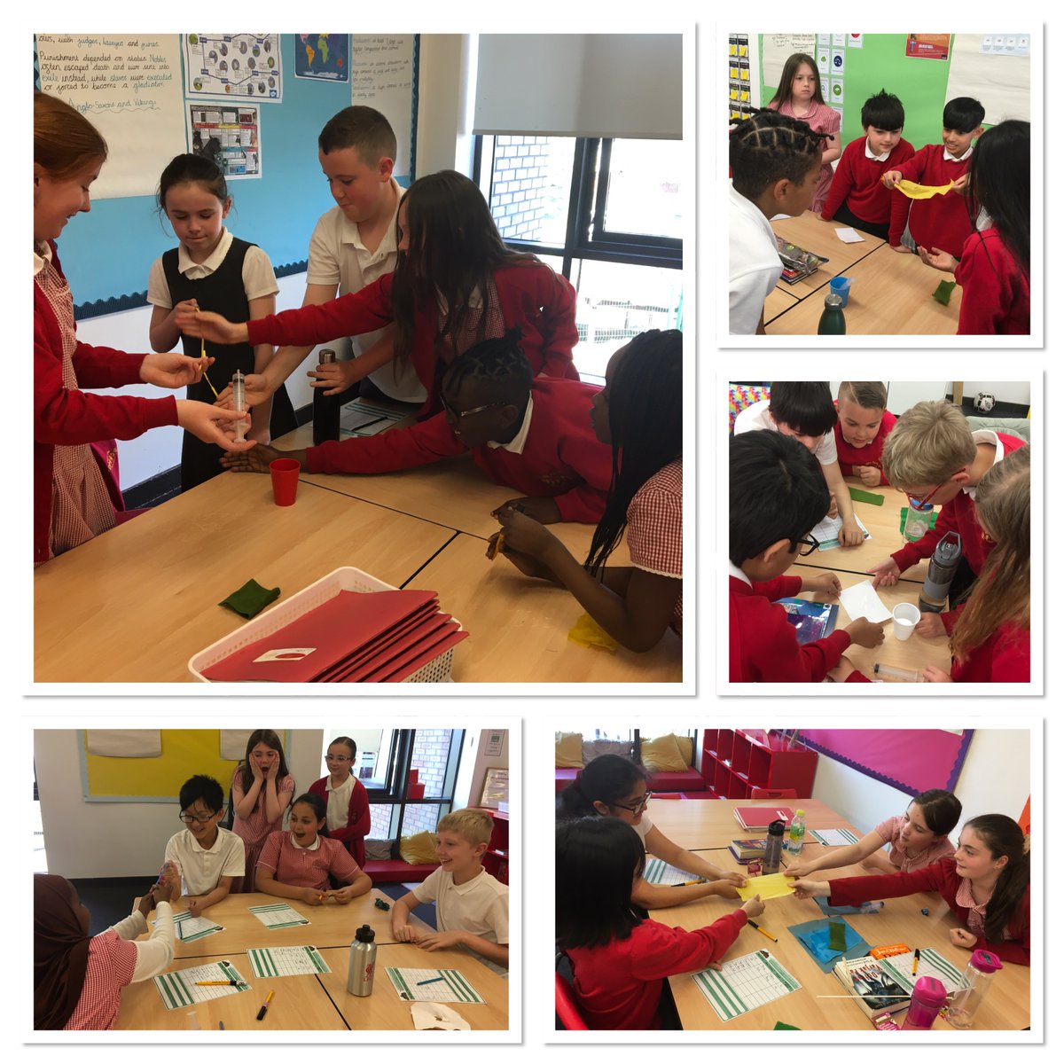 NewParkPrimary's tweet photo. 5W have been testing which materials would be appropriate for a shelter based on their strength and water resistance. #NP_DT #NP_5W https://t.co/yXA4ZaGkeW