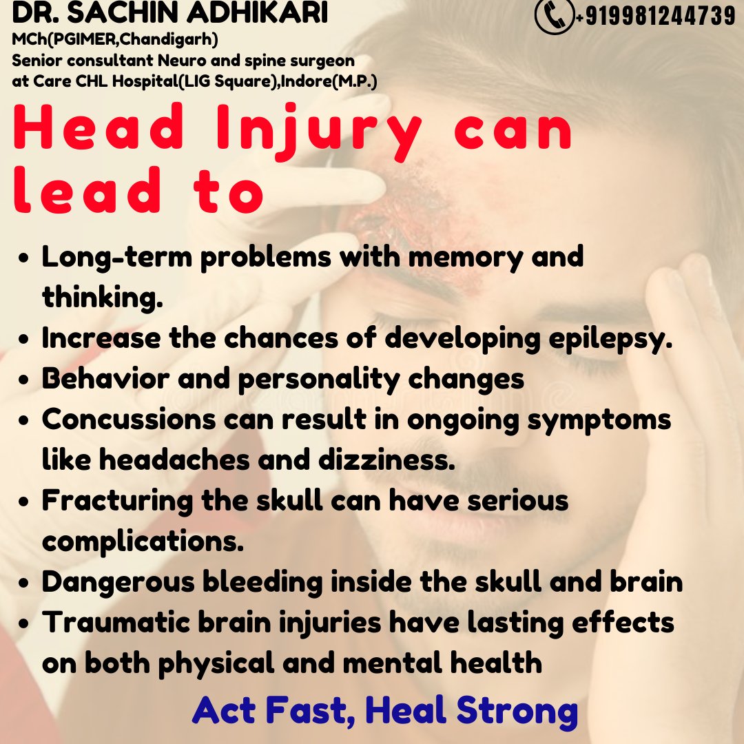 Stay safe and consult the doctor now
#headinjury #BrainHealthMatters #brain#injury #DrSachinAdhikari