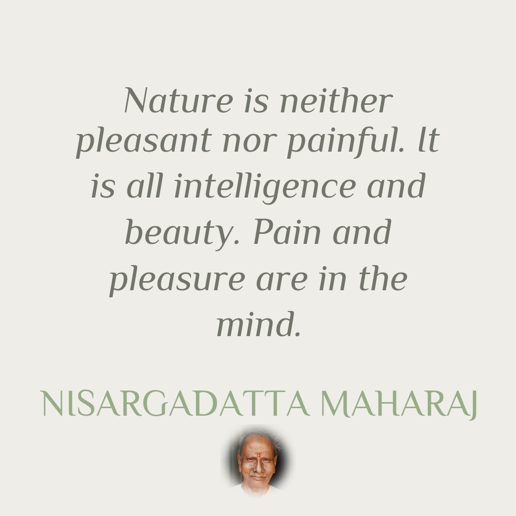 NonDualQuotes's tweet photo. Nature is neither pleasa...

- Nisargadatta Maharaj

#nonduality #advaita #vedanta #advaitavedanta #spirituality #jnanayoga #selfrealization #enlightenment #spiritualawakening #nisargadatta #nisargadattamaharaj #srinisargadattamaharaj #iamthat #selfenquiry https://t.co/zcC3I0KDTN