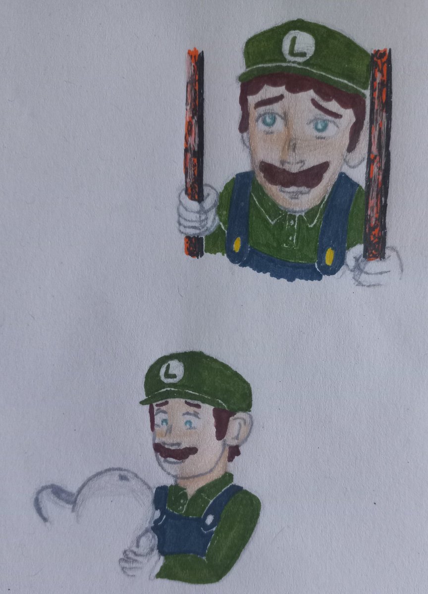 Azure_Owl__'s tweet photo. Throwback to when the Mario movie finally came out and my hyperfixation for Luigi grew up exponentially https://t.co/7llL638IFc