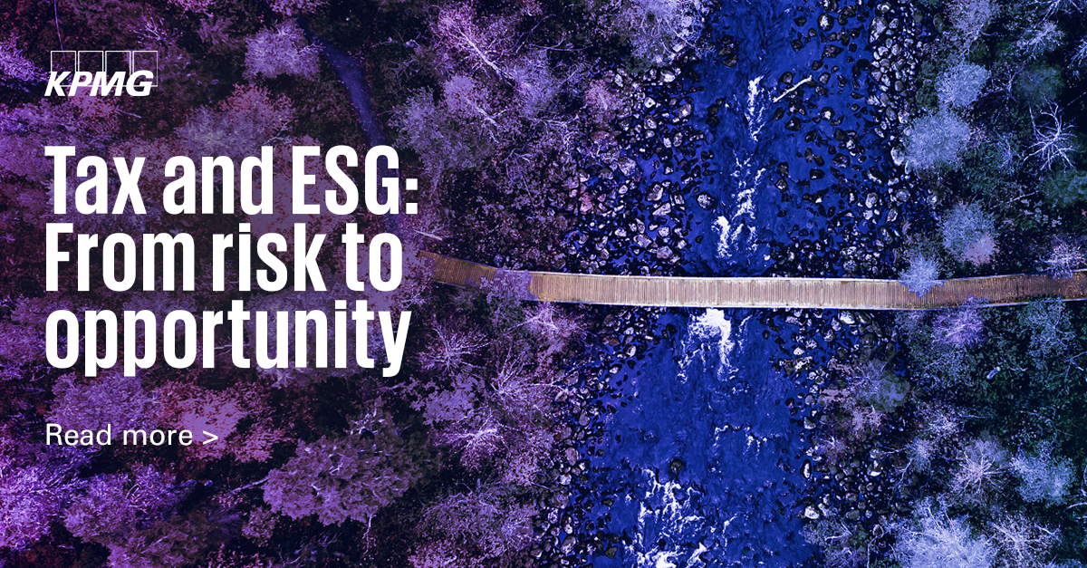 Now is the time for tax to support and drive #ESG initiatives. Gain practical guidance on how to enhance the value your company receives from #TaxSustainability and #TaxTransparency. Read more in our 'Tax and ESG: From Risk to Opportunity' report:
ow.ly/qZT550OrZot