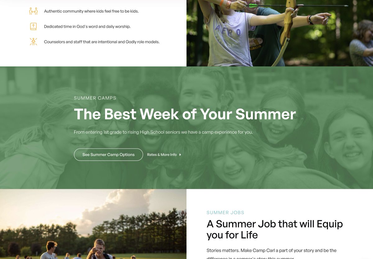New project alert! We partnered with <a href="/CampCarlLife/">Camp Carl</a> to create a beautiful Webflow site that can keep up with their team's needs.

Take a look at campcarl.life

Case study at absurdity.studio/projects/camp-…