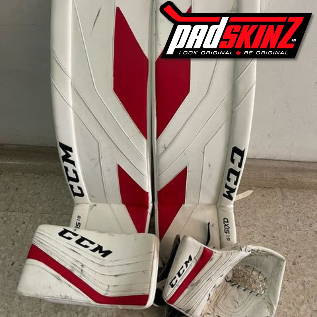 Simple. Red. #Padskinz
#hockey
#goalie