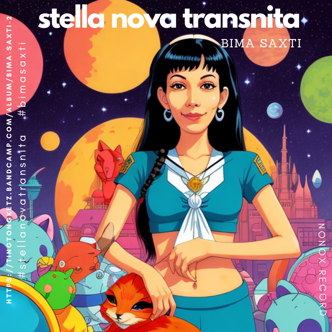 New Album from #stellanovatransnita: #bimasaxti , #nostalgia #80s album, featuring #8bitmusic inspired by the #videogames era, cassettes, #VHS tapes. Get your copy today at  tingtongketz.bandcamp.com/album/bima-sax……let the music take you on a journey through time!