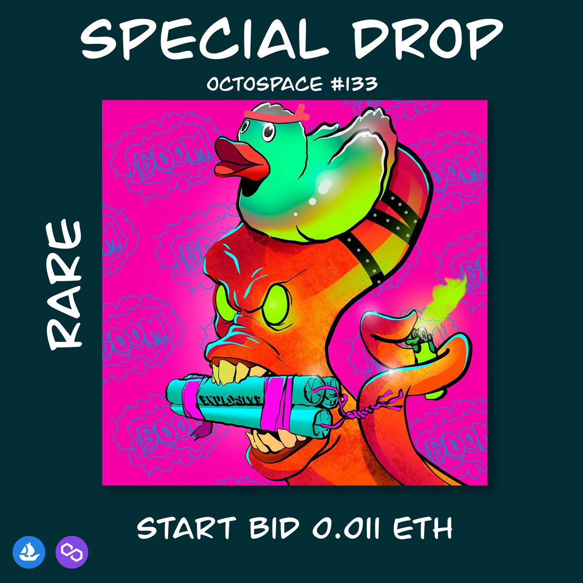 🐙 SPECIAL DROP 🐙

Octospace #133
Boom 💥 

Auction 24h
💵 Start bid only 0.011 ETH
Let’s grow together 🚀

Link in the comments👇

#nft #Octospace