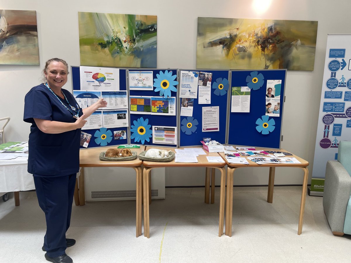 Our coffee, cake and chat for carers event, celebrating #dementiaactionweek and providing useful tools and information at The Woodlands Hospital ⁦<a href="/RDaSH_RothCG/">Rotherham Care Group</a>⁩ ⁦<a href="/rdash_nhs/">RDaSH NHS FT</a>⁩
