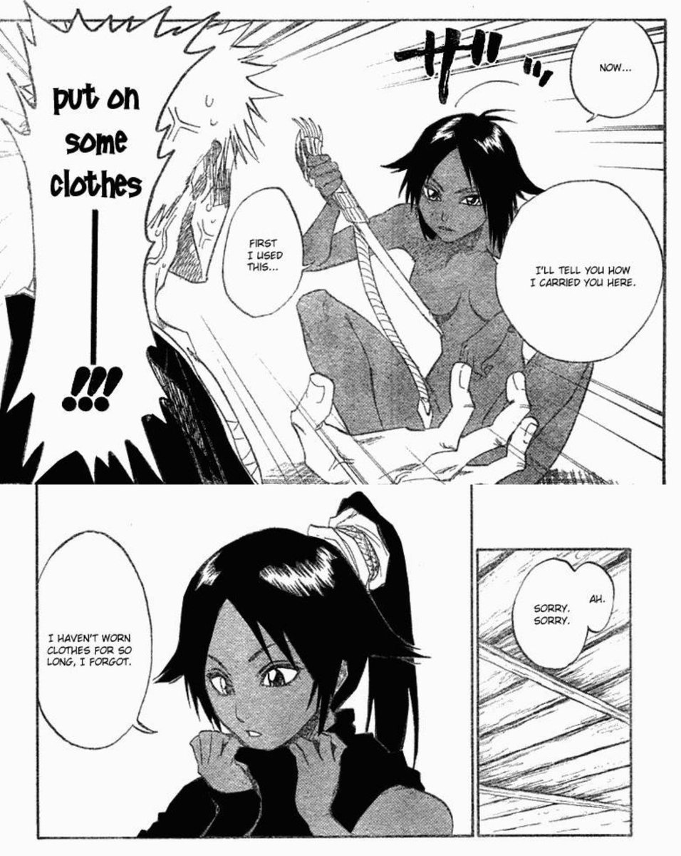 Asce On Twitter There Are Multiple Panels Scenes Showing Yoruichi S Comfort In Being
