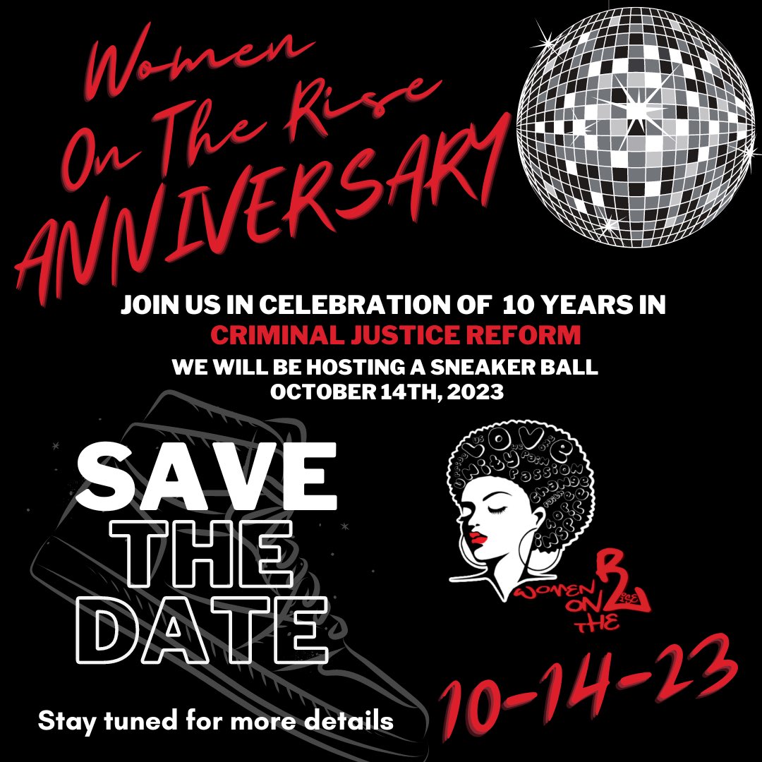 Come join Women on the Rise as they celebrate their 10 year Anniversary October 14, 2023. Stay tuned for more details. Come ballroom ready with your best sneakers!!!