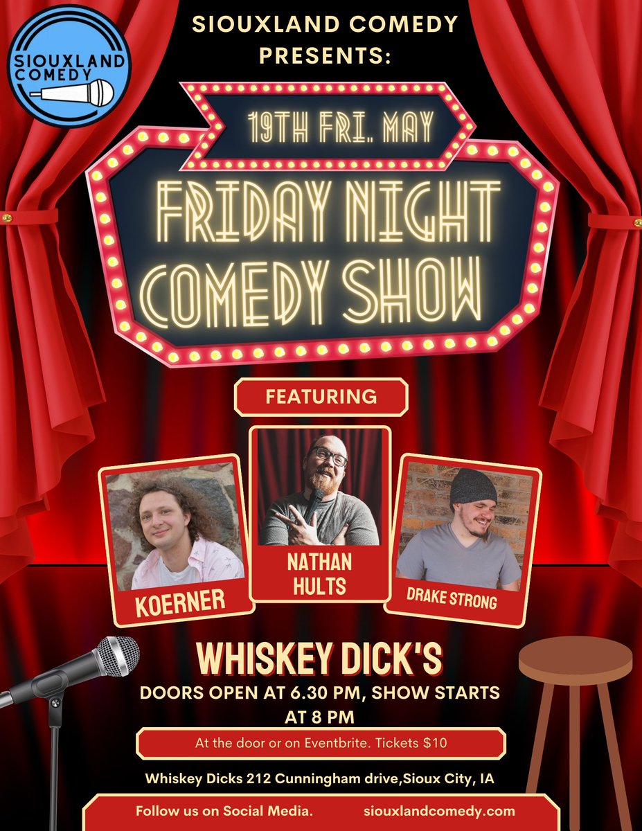 I'm telling jokes tonight live at Whiskey Dick's!!! #siouxcityiowa #siouxland #SiouxCity #SiouxCityIA