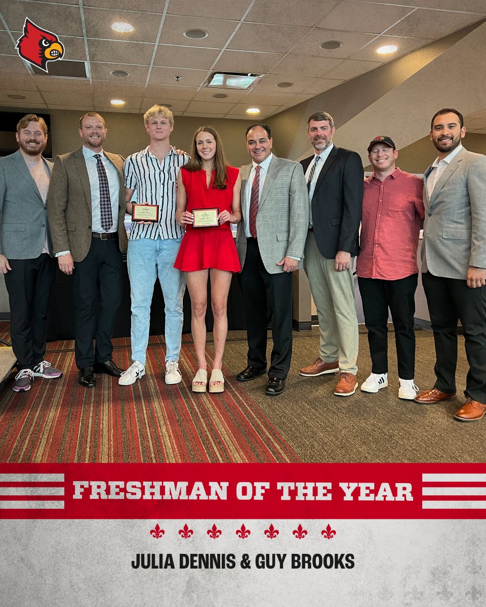 LouisvilleSD's tweet photo. ⭐️ 2023 Team Awards ⭐️

Freshman of the Year ... Julia Dennis &amp; Guy Brooks!

#GoCards https://t.co/VNDmznbXrf