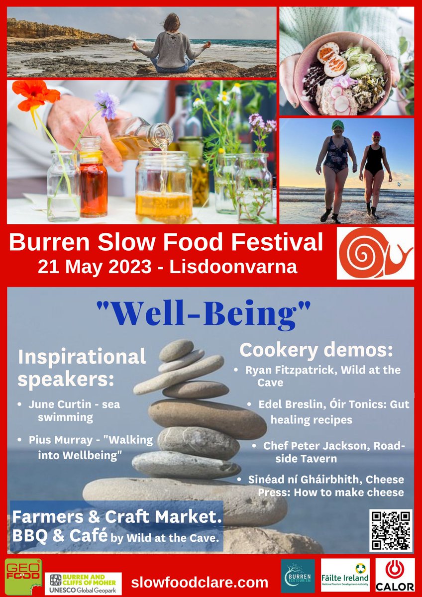 Tomorrow in #Lisdoonvarna!

#Burren #SlowFood #Festival 
21 May - free admission!
 
#foodfestival #cookerydemo #inspirational #talks #farmersmarket #cafe #barbecue