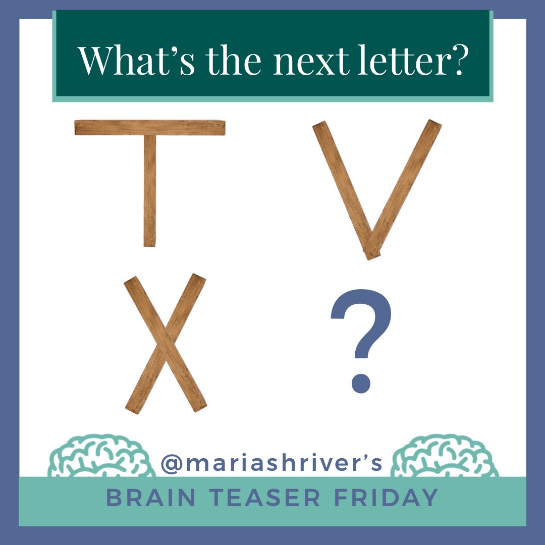 Maria Shriver on Twitter "Are you ready for this week’s brain teaser
