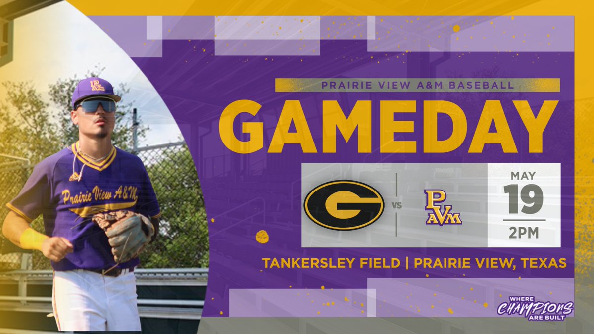 PVAMUPanthers's tweet photo. PVAMUBASEBALL: Catch Baseball today! #WhereChampionsAreBuilt
π: Grambling
π: May 19
β°: 2 pm
ποΈ: Tankersley Field, Prairie View, Texas
π: https://t.co/5NN8kqepPO - Live Stats https://t.co/VSMpEAyWFT